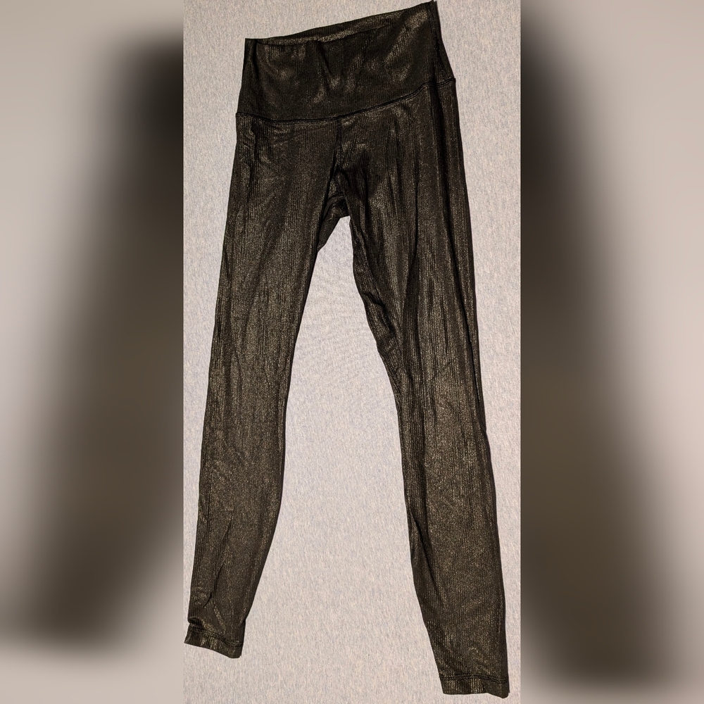 Lululemon athletica Black Shimmer Leggings Size 6